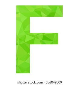 Green Alphabet Polygon Style, Creative Design Templates