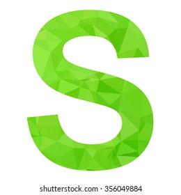 Green Alphabet Polygon Style, Creative Design Templates