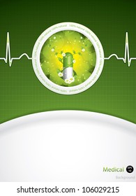 Green alternative medication concept - vector illustration