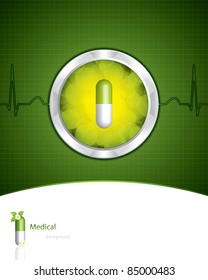 Green alternative medication concept - vector illustration