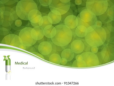 Green alternative medication concept - vector illustration