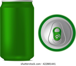 Download Green Aluminum Can Front View Top Stock Vector Royalty Free 422881441 PSD Mockup Templates