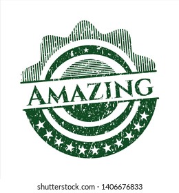 Green Amazing distressed rubber seal