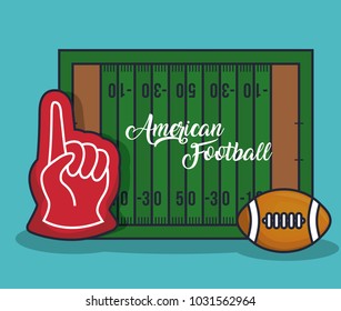 green american football field 