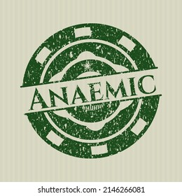 Green Anaemic distress rubber grunge texture stamp. 