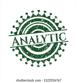 Green Analytic distressed rubber grunge texture stamp