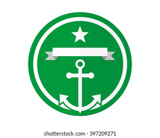 green anchor hook navy marine harbor port symbol icon image