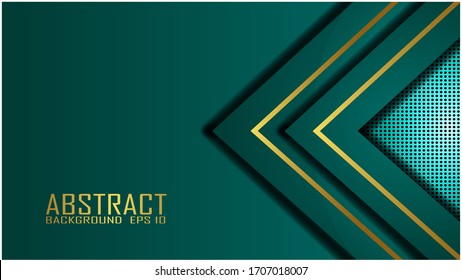 Green angle arrow overlap vector background on space for text and message artwork design