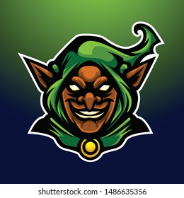 Green Angry Witch Gold Goblin Slayer Suitable For ESPORT Or Gaming Logo