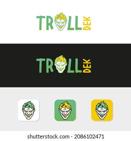 Green Angry Witch Gold Goblin.Goblin esport logo mascot design.modern illustration concept style for badge, emblem and tshirt printing.Goblin head illustration for sport team.