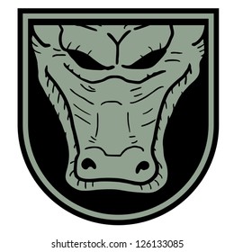 Green animal emblem