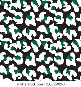 Green Animal Leopard Seamless Pattern Background for fashion textiles, graphics and crafts