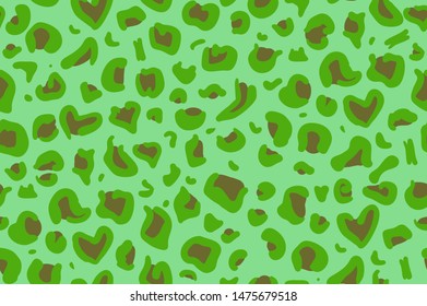 green animal skin Seamless Pattern vector texture eps 10 illustration Leopard repeating background art