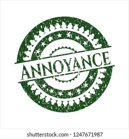 Green Annoyance rubber grunge texture stamp