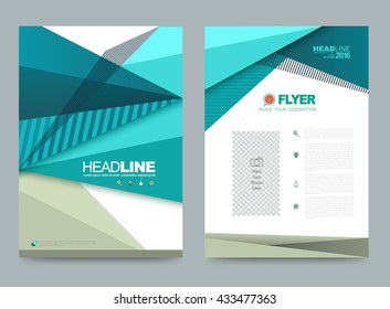 Green annual report brochure flyer design template Teamwork concept. Vector Illustration, Leaflet cover presentation abstract flat background, layout in A4 size
