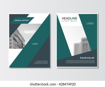 Green Annual report, brochure layout, flyer template. Leaflet design. Brochure design. Vector illustration, eps 10