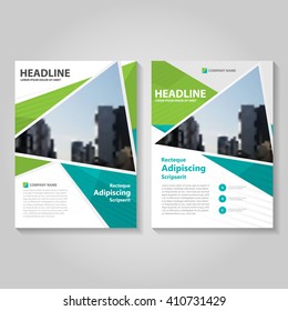 Green Annual Report Leaflet Brochure Flyer Stock Vector (Royalty Free ...