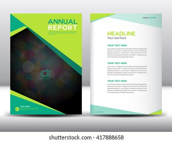 Green annual report Leaflet Brochure Flyer template A4 size design, book cover layout design