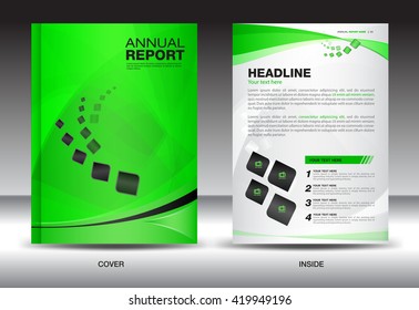 Green annual report Leaflet Brochure Flyer template A4 size design, book cover layout design, Abstract presentation templates,poster,leaflet,newsletter,poster
