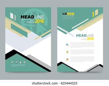 Green annual report Leaflet Brochure Flyer template A4 size design, book cover layout design, Abstract presentation templates