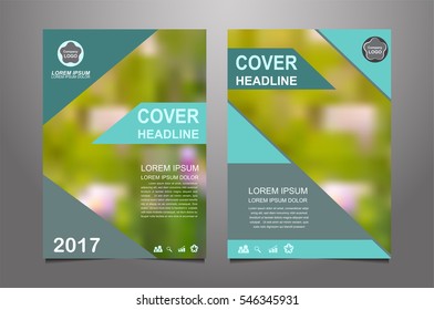 Green annual report Leaflet Brochure Flyer template design, book cover layout design, Abstract green presentation book cover templates vector.