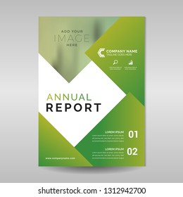 Green Annual Report Template Stock Vector (Royalty Free) 1312942700 ...