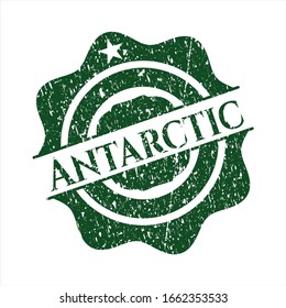 Green Antarctic distressed grunge seal