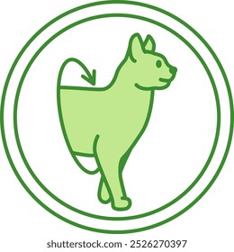 Green Antioxidants Label. Vector Icon. Cat's Food Properties. Food Packaging Sticker