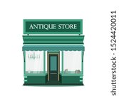 Green Antique Store front view illustration