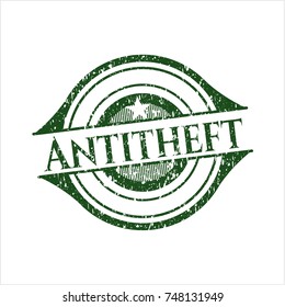 Green Antitheft distress rubber grunge texture seal