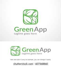 Green App Logo Template Vector Design, Emblem, Design Concept, Creative Symbol, Icon