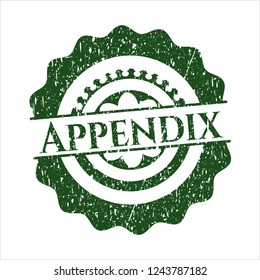 Green Appendix distressed grunge seal