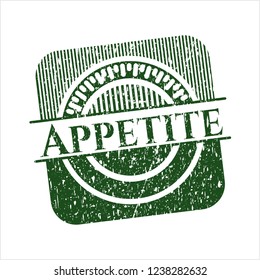 Green Appetite distressed with rubber seal texture