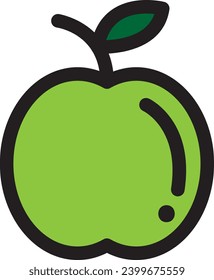 Green apple abstract vector design