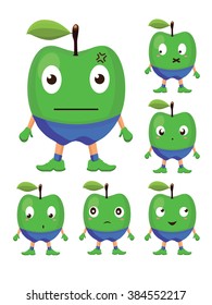 Green Apple Character Cute Costume Kid 