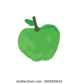 Elemento de imagen prediseñada de manzana verde.