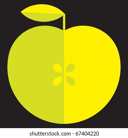 green apple decorative pictogram