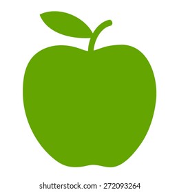 Green apple / delicious apple flat icon for apps and websites