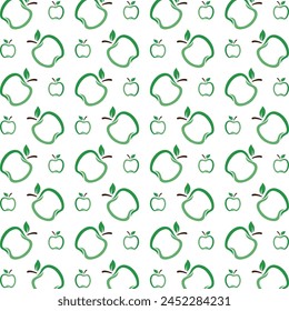 Green apple especial trendy multicolor repeating pattern vector illustration background design