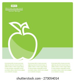 Green apple flat icons. Vector Concept.