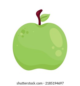 green apple fresh fruit icon