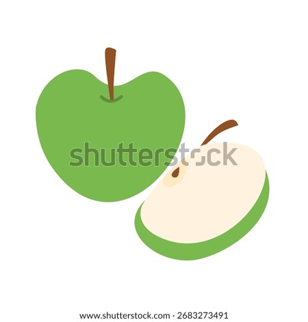 Green Apple Fruit, Green Apples Sliced