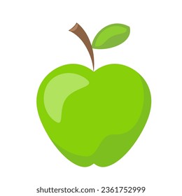 green apple fruit art drawn design