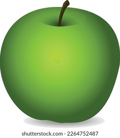Green Apple Fruit Concept Food Icon Illustration 