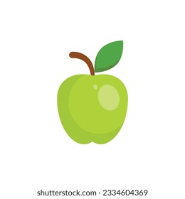 Green Apple Fruit Vector Icon