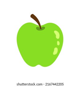 green apple fruit. Vector illustration