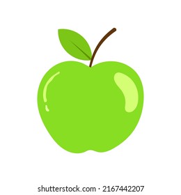 green apple fruit. Vector illustration
