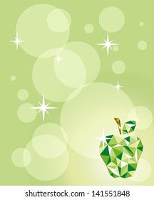 Green apple gem  shimmer background
