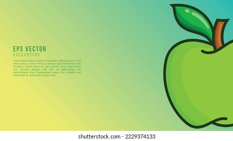 Green Apple Gradient Line Shape Background Abstract EPS Vector
