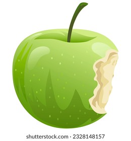 Ilustración de vectores de frutas frescas de la abuela verde de Apple Smith